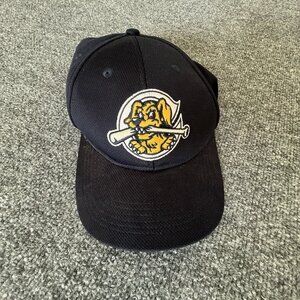 OC Sports MiLB Genuine Merchandise Black Cap Dog Bat Logo OSFM Adjustable Hat
